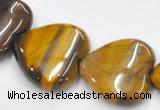 CTE06 15.5 inches 14mm heart yellow tiger eye beads wholesale