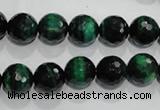 CTE1012 15.5 inches 8mm faceted round dyed green tiger eye beads