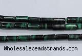 CTE1027 15.5 inches 4*8mm tube dyed green tiger eye beads wholesale