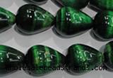 CTE1033 15.5 inches 15*20mm teardrop dyed green tiger eye beads