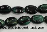 CTE1041 15.5 inches 10*14mm oval dyed green tiger eye beads