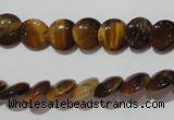 CTE1090 15.5 inches 10mm flat round yellow tiger eye beads