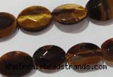 CTE1094 15.5 inches 12*16mm faceted oval yellow tiger eye beads