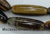 CTE115 15.5 inches 12*40mm cylinder yellow tiger eye beads wholesale