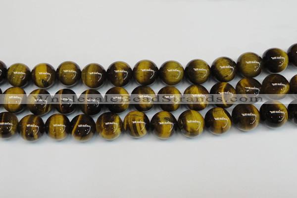 CTE1223 15.5 inches 16mm round AB+ grade yellow tiger eye beads