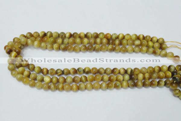 CTE128 15.5 inches 8mm round yellow tiger eye gemstone beads