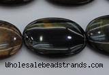 CTE1366 15.5 inches 22*30mm oval yellow & blue tiger eye beads