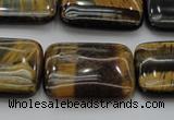 CTE1380 15.5 inches 15*20mm rectangle yellow & blue tiger eye beads