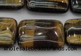 CTE1381 15.5 inches 18*25mm rectangle yellow & blue tiger eye beads