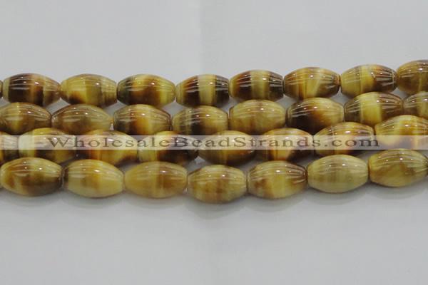 CTE1519 15.5 inches 13*18mm rice golden tiger eye beads wholesale