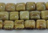 CTE1525 15.5 inches 8*8mm square golden tiger eye beads wholesale