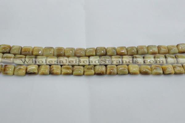 CTE1525 15.5 inches 8*8mm square golden tiger eye beads wholesale