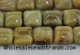 CTE1526 15.5 inches 10*10mm square golden tiger eye beads wholesale