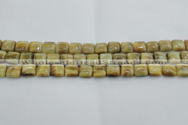 CTE1527 15.5 inches 12*12mm square golden tiger eye beads wholesale