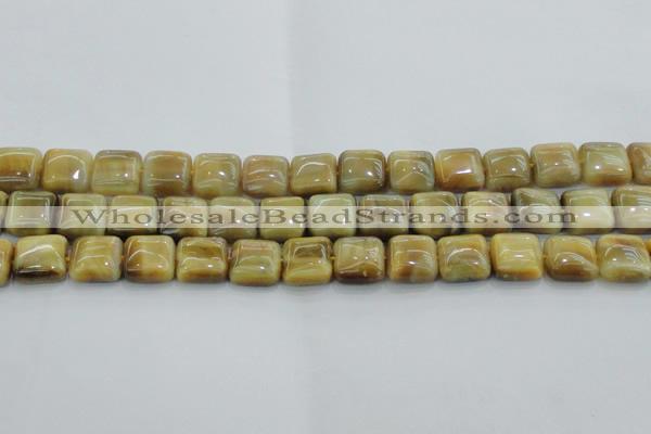 CTE1528 15.5 inches 14*14mm square golden tiger eye beads wholesale