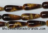 CTE153 15.5 inches 8*22mm teardrop yellow tiger eye gemstone beads