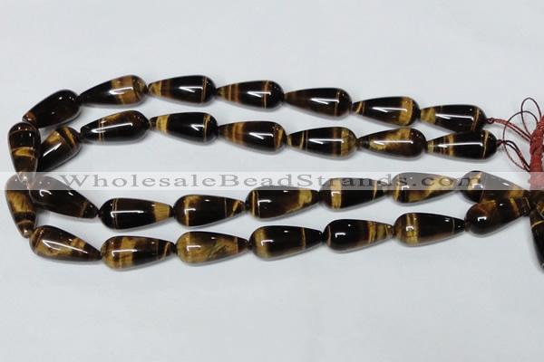 CTE156 15.5 inches 12*26mm teardrop yellow tiger eye gemstone beads