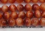 CTE1660 15.5 inches 4mm round sun orange tiger eye beads