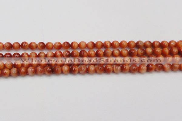 CTE1660 15.5 inches 4mm round sun orange tiger eye beads