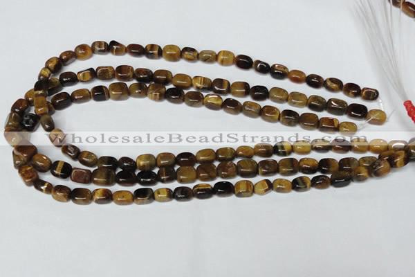 CTE173 15.5 inches 6*9mm nuggets yellow tiger eye gemstone beads