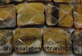 CTE1735 15.5 inches 18*18mm faceted square yellow tiger eye beads