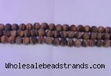 CTE1770 15.5 inches 4mm round matte yellow tiger eye beads