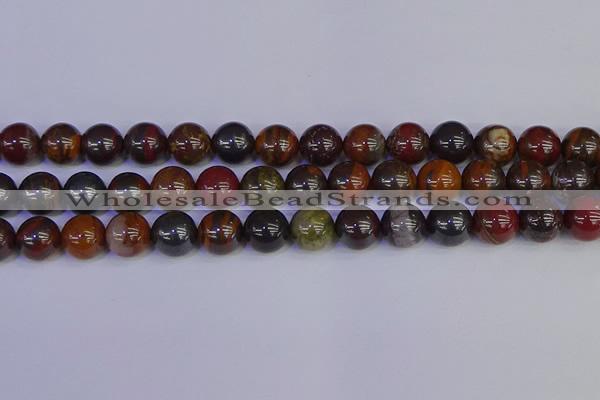 CTE1794 15.5 inches 12mm round red iron tiger beads wholesale