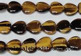 CTE180 15.5 inches 12*12mm heart yellow tiger eye gemstone beads