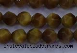 CTE1901 15.5 inches 6mm faceted nuggets golden tiger eye beads