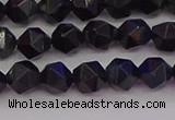 CTE1981 15.5 inches 6mm faceted nuggets blue tiger eye beads