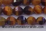 CTE1991 15.5 inches 6mm faceted round yellow tiger eye beads