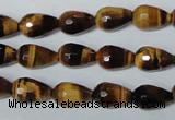 CTE204 15.5 inches 8*12mm faceted teardrop yellow tiger eye beads