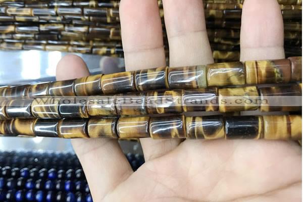 CTE2074 15.5 inches 8*12mm tube yellow tiger eye gemstone beads