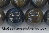 CTE2090 15.5 inches 16mm round AB-color blue & yellow tiger eye beads