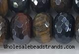 CTE2106 10*16mm faceted rondelle AB-color mixed tiger eye beads