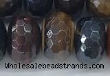 CTE2107 12*18mm faceted rondelle AB-color mixed tiger eye beads