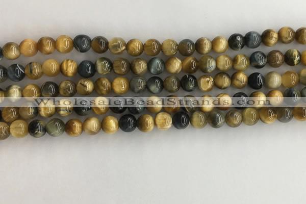 CTE2120 15.5 inches 6mm round golden & blue tiger eye beads