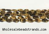 CTE2130 15.5 inches 13*18mm flat teardrop yellow tiger eye beads