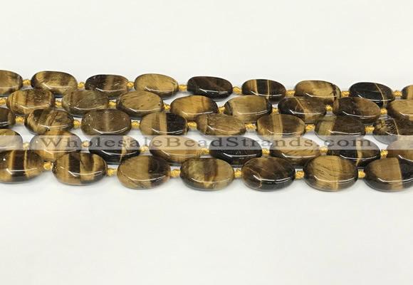 CTE2131 15.5 inches 13*18mm oval yellow tiger eye beads