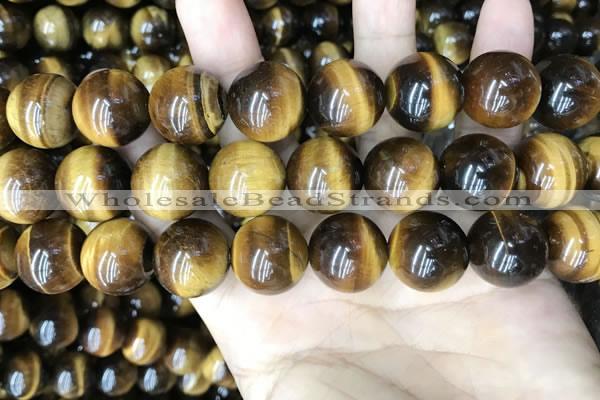 CTE2164 15.5 inches 18mm round yellow tiger eye gemstone beads