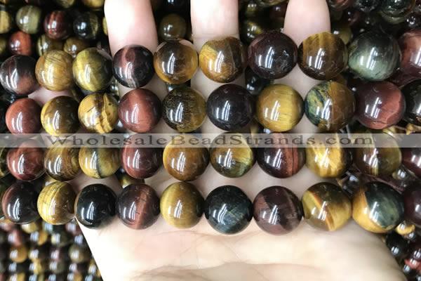 CTE2196 15.5 inches 16mm round mixed tiger eye beads wholesale