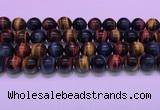 CTE2223 15.5 inches 14mm round colorful tiger eye gemstone beads