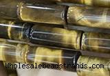 CTE2246 15.5 inches 5*14mm tube yellow tiger eye beads wholesale