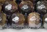 CTE2272 15 inches 10mm faceted round AB-color yellow tiger eye beads