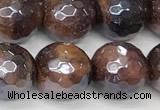 CTE2282 15 inches 10mm faceted round AB-color red tiger eye beads