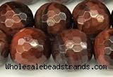 CTE2322 15 inches 10mm faceted round red tiger eye beads