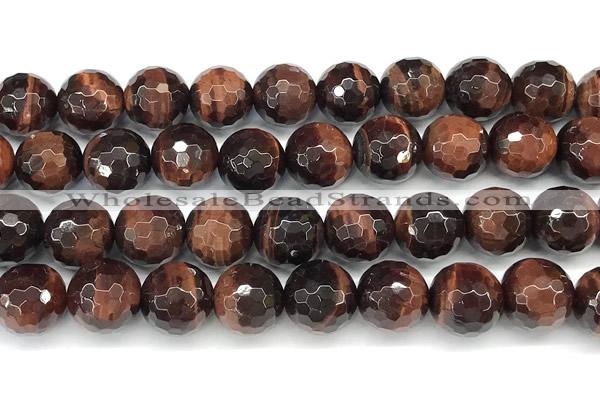 CTE2347 15 inches 12mm faceted round red tiger eye beads