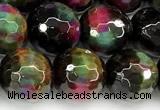 CTE2439 15 inches 10mm faceted round mixed tiger eye beads