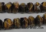 CTE336 15.5 inches 8*12mm faceted nuggets yellow tiger eye gemstone beads