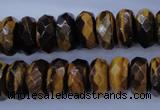 CTE403 15.5 inches 8*14mm faceted rondelle yellow tiger eye beads